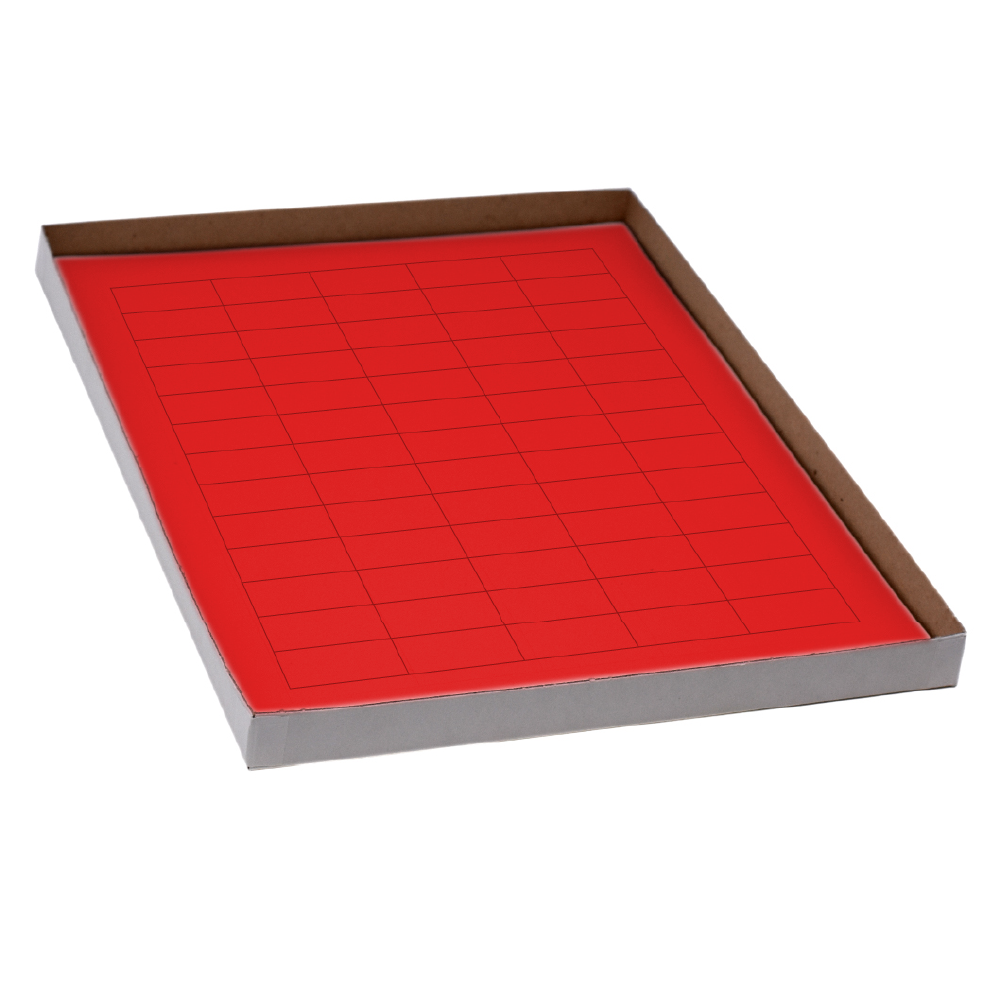 Globe Scientific Label Sheets, Cryo, 38x19mm, for General Use, 20 Sheets, 60 Labels per Sheet, Red 